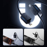 Baseus Versatile 60W USB-C - USB-C Cable with USB-A and Lightning Adapters 0.6 m - Black