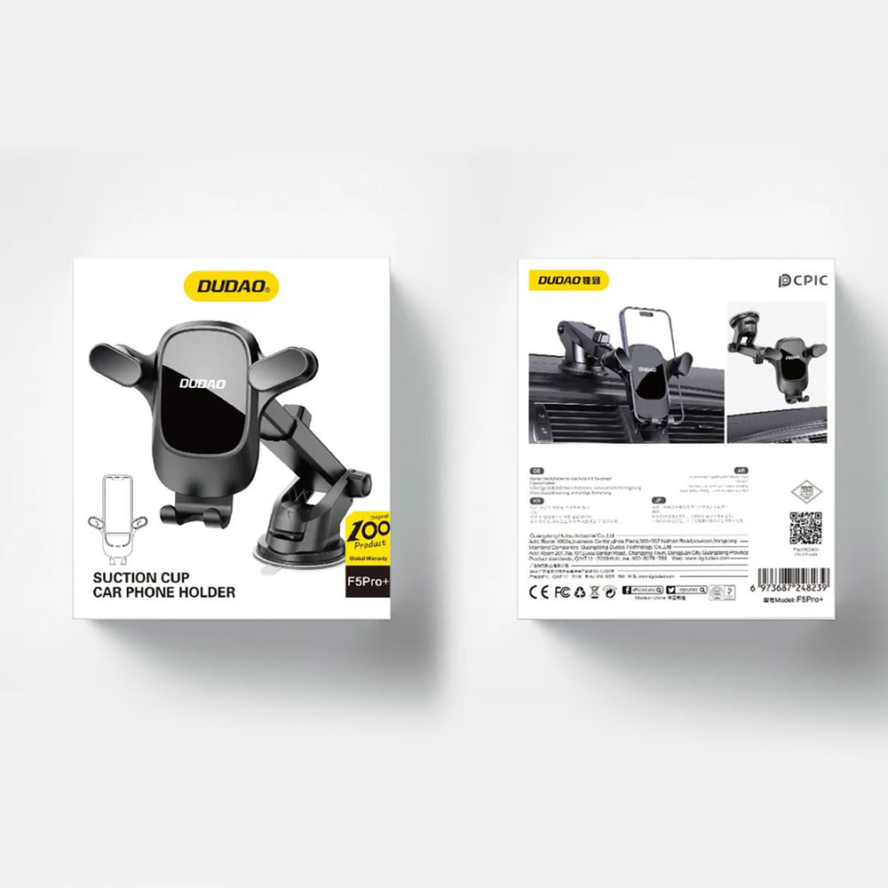 Dudao F5PRO+ Car Holder with Suction Cup - Black