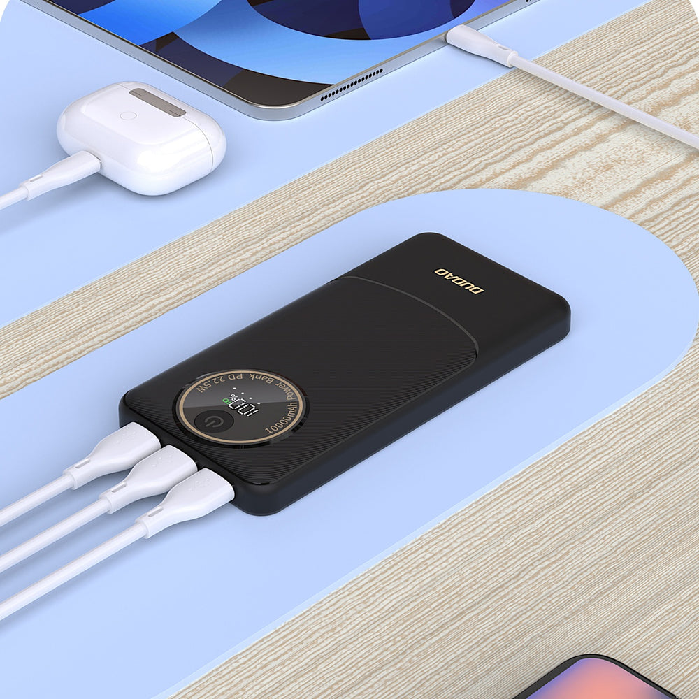 Dudao K12 Power Bank 10000mAh PD 22.5W USB-A USB-C <unk> Sort