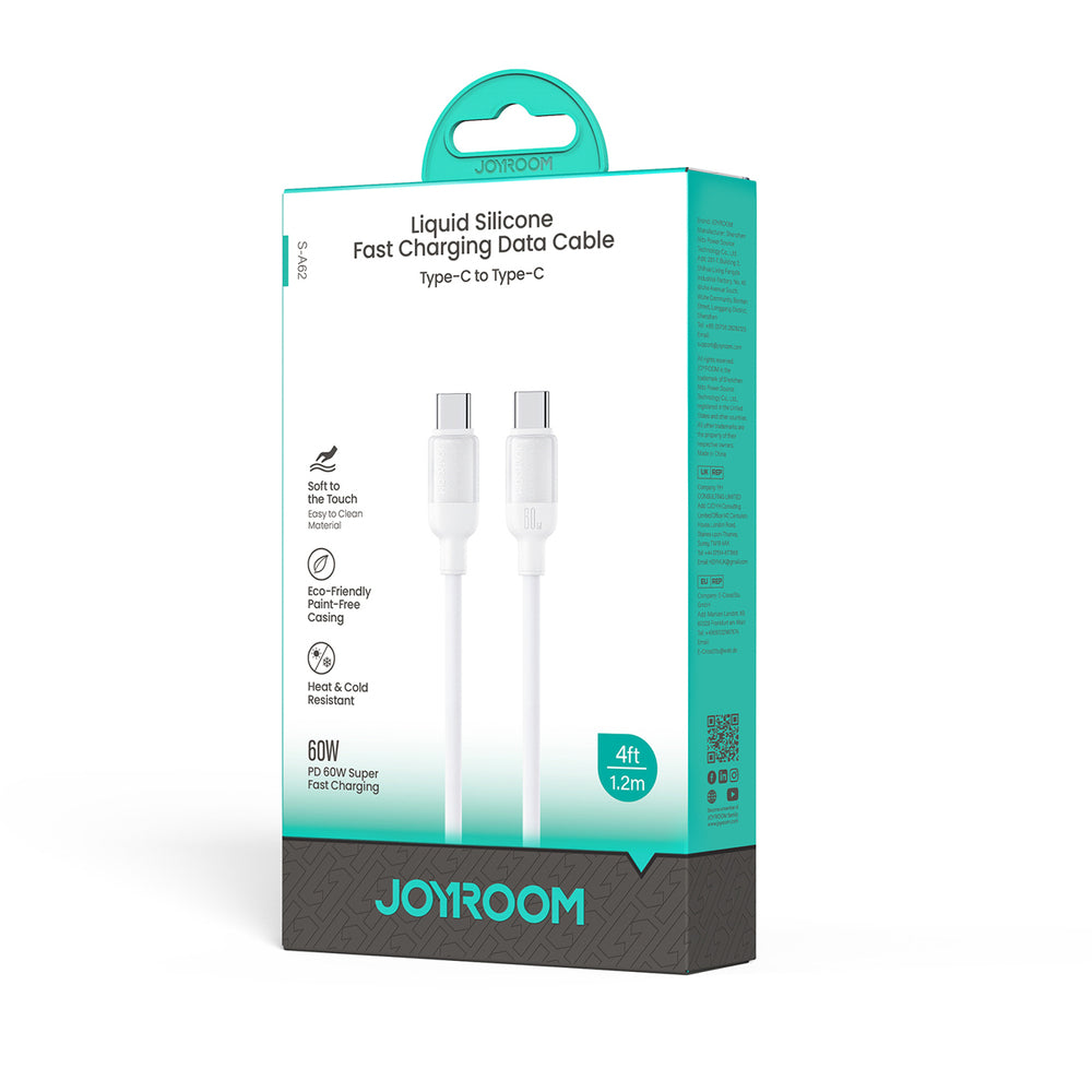 Joyroom S-A62 Lively Series 60W USB-C - USB-C Cable 1.2m - White