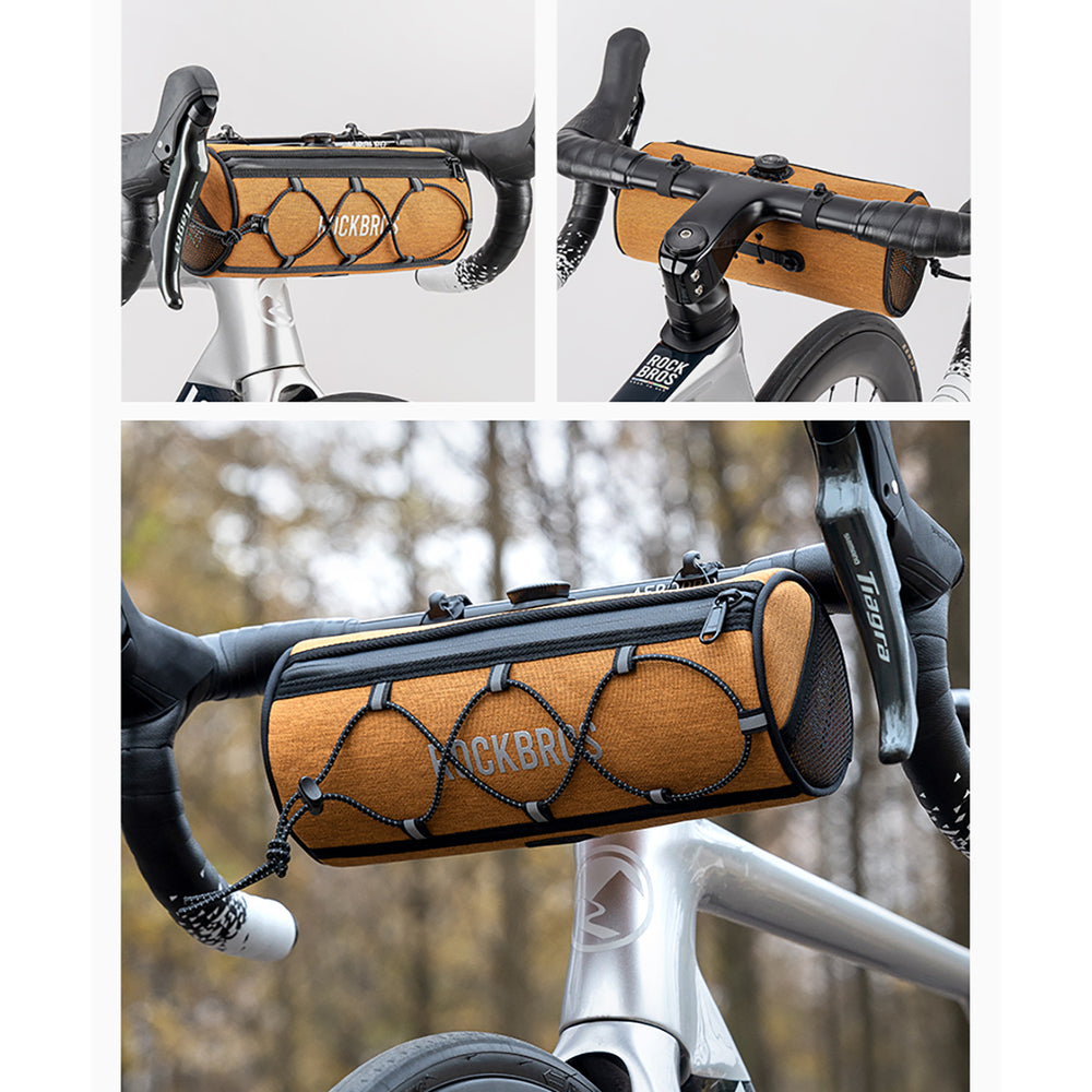 Rockbros TL002 ROAD TO SKY 1.5L Handlebar Bike Bag Waterproof - Orange