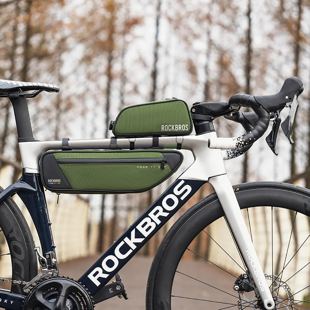 Rockbros TL004 ROAD TO SKY 0.7 l waterproof frame bag - green
