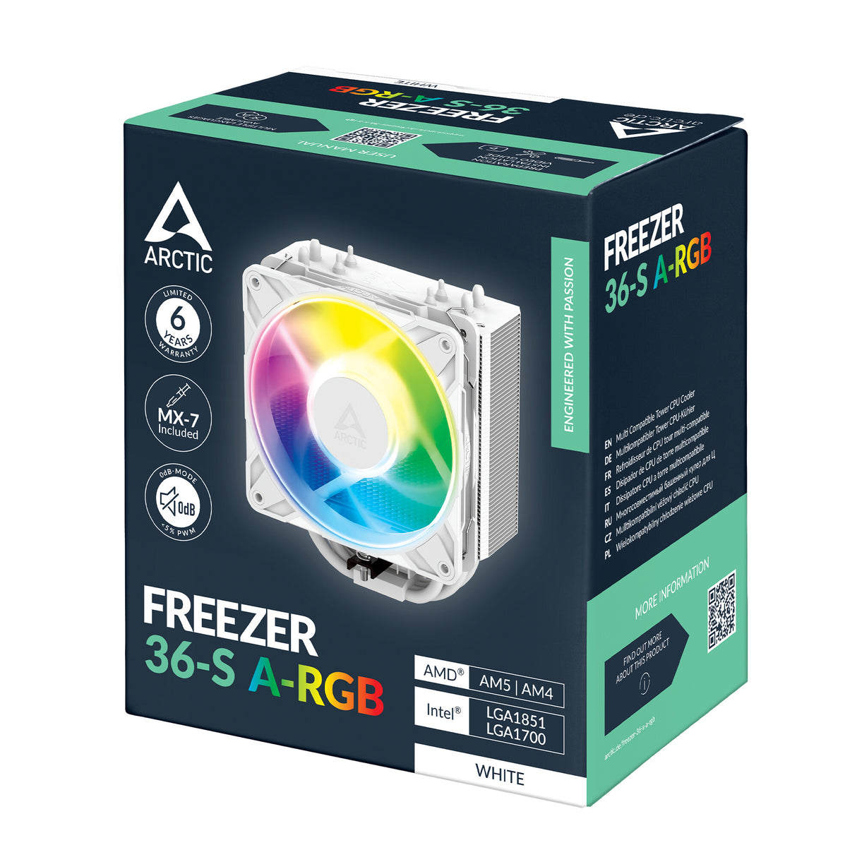 ARCTIC Freezer 36-S A-RGB Processor Luftkøler 12 cm Hvid 1 stk