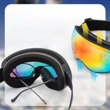 Rockbros SP284 Kids Ski Goggles Anti-Fog with UV Filter Gray Lens with Pink Mirror - White