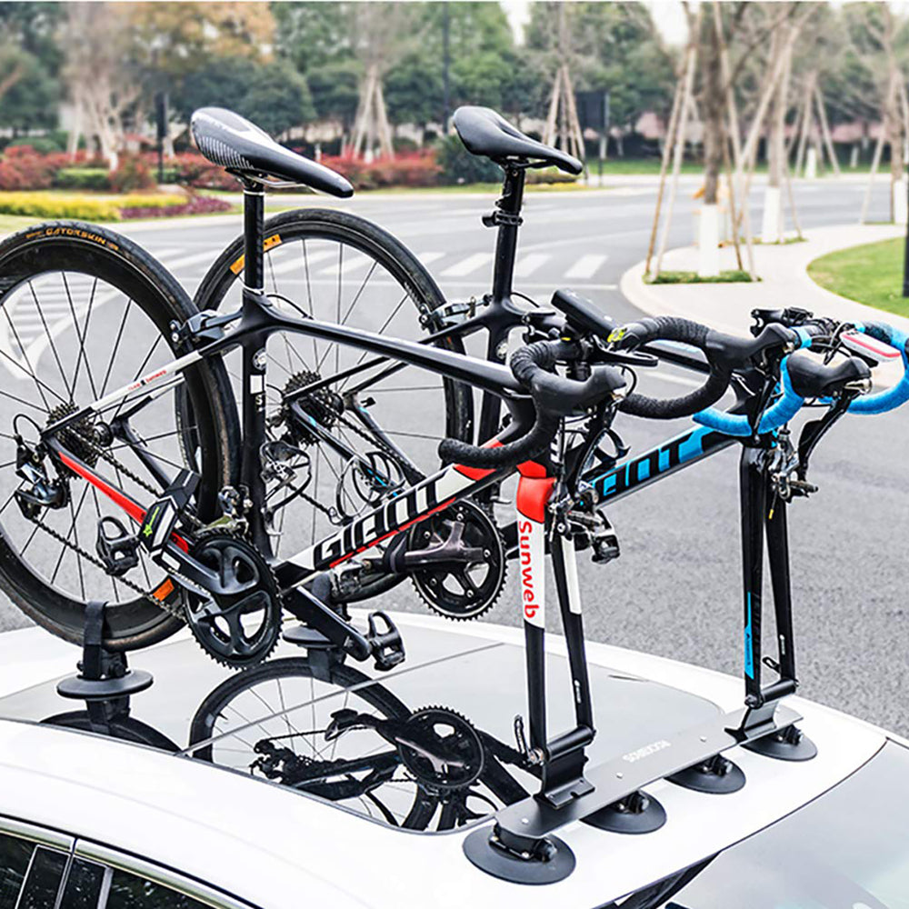 Rockbros XP1002 Suction Cup Roof Rack for 2 Bikes - Black