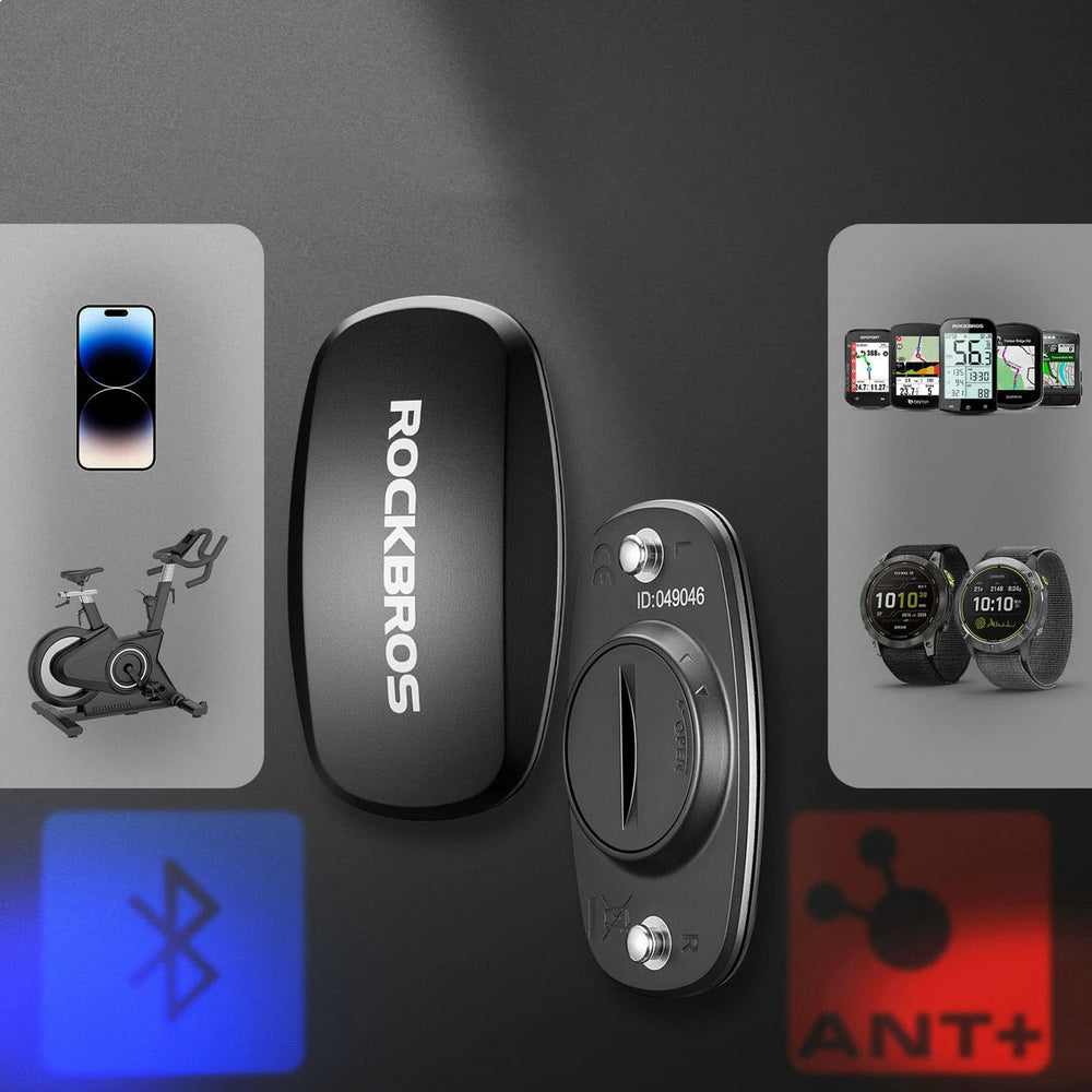 Rockbros HRM812 Bluetooth ANT+ Heart Rate Monitor Belt HRM Sensor IP67 - Black