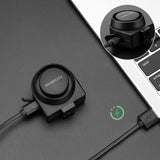 Rockbros A2 Bicycle Bell with 115 dB Alarm and USB-C Remote Control - Black