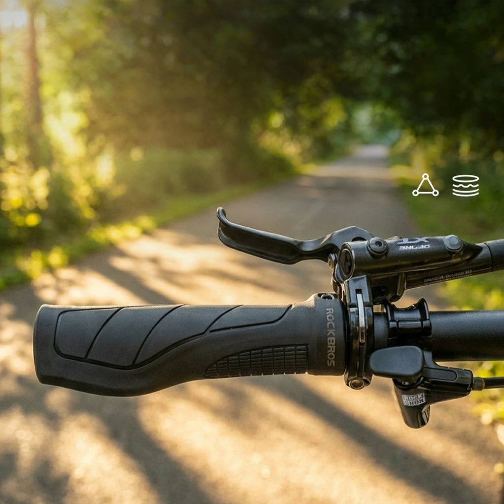 Rockbros G326PL Bicycle Grips - Black