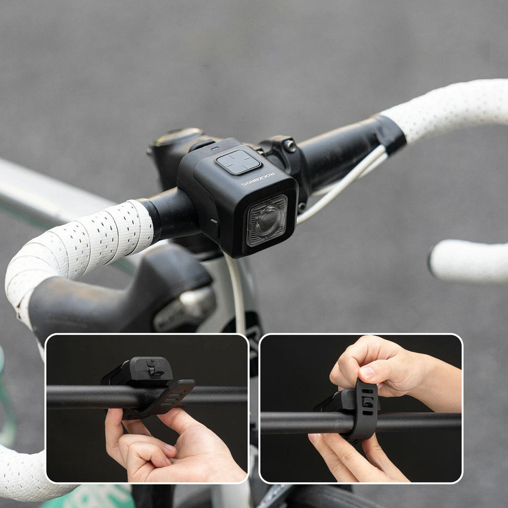 Rockbros SKL01 Front Bike Light 450 lm with 120 dB USB-C Bike Bell - Black