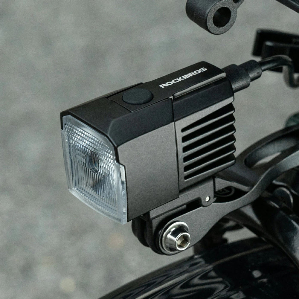 Rockbros RHL1600 Front Bike Light 1600lm with External Power Supply USB-C - Black