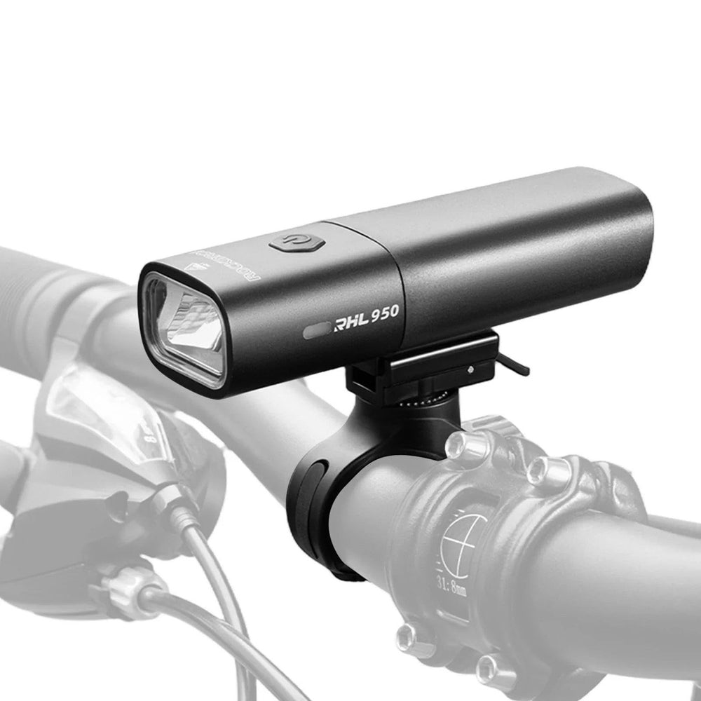 Rockbros RHL950 Front Bike Light 950lm with Removable USB-C Battery - Black