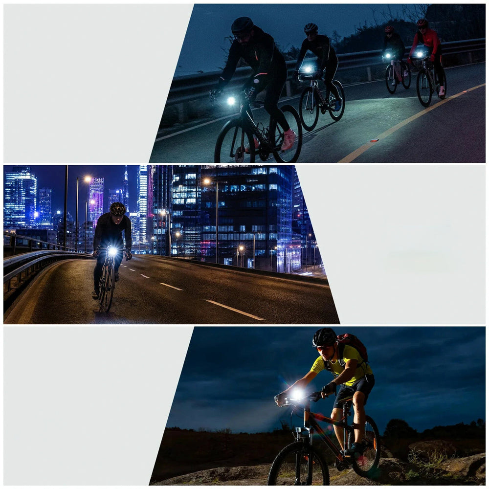Rockbros RHL950 Front Bike Light 950lm with Removable USB-C Battery - Black