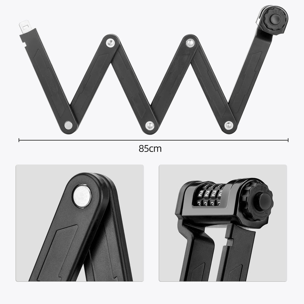 Rockbros LFCXR0085 Folding Bike Lock with Combination - Black