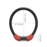 Rockbros RKS570-RD bike lock – steel cable, code
