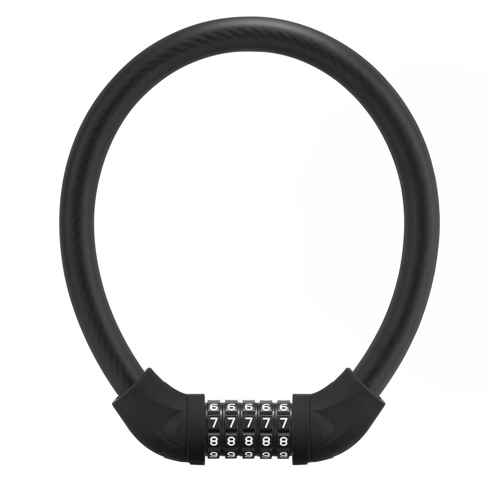 Rockbros RKS870-BK bicycle lock with code, steel cable, 85 cm - black