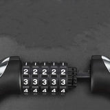 Rockbros RKS531 bike lock with 5-digit code, steel cable, 180 cm, with LED lighting - black