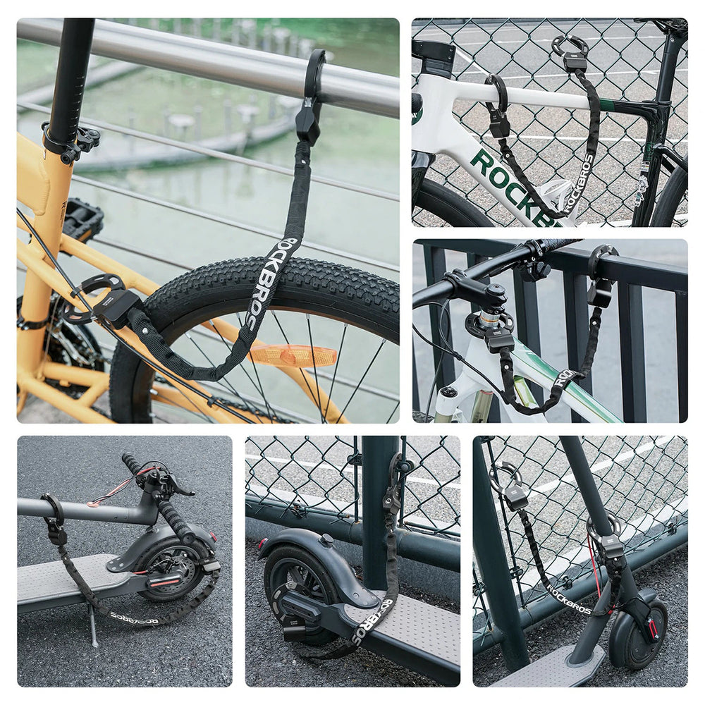 Rockbros 85922 Chain Lock for Scooters and Bikes - Black