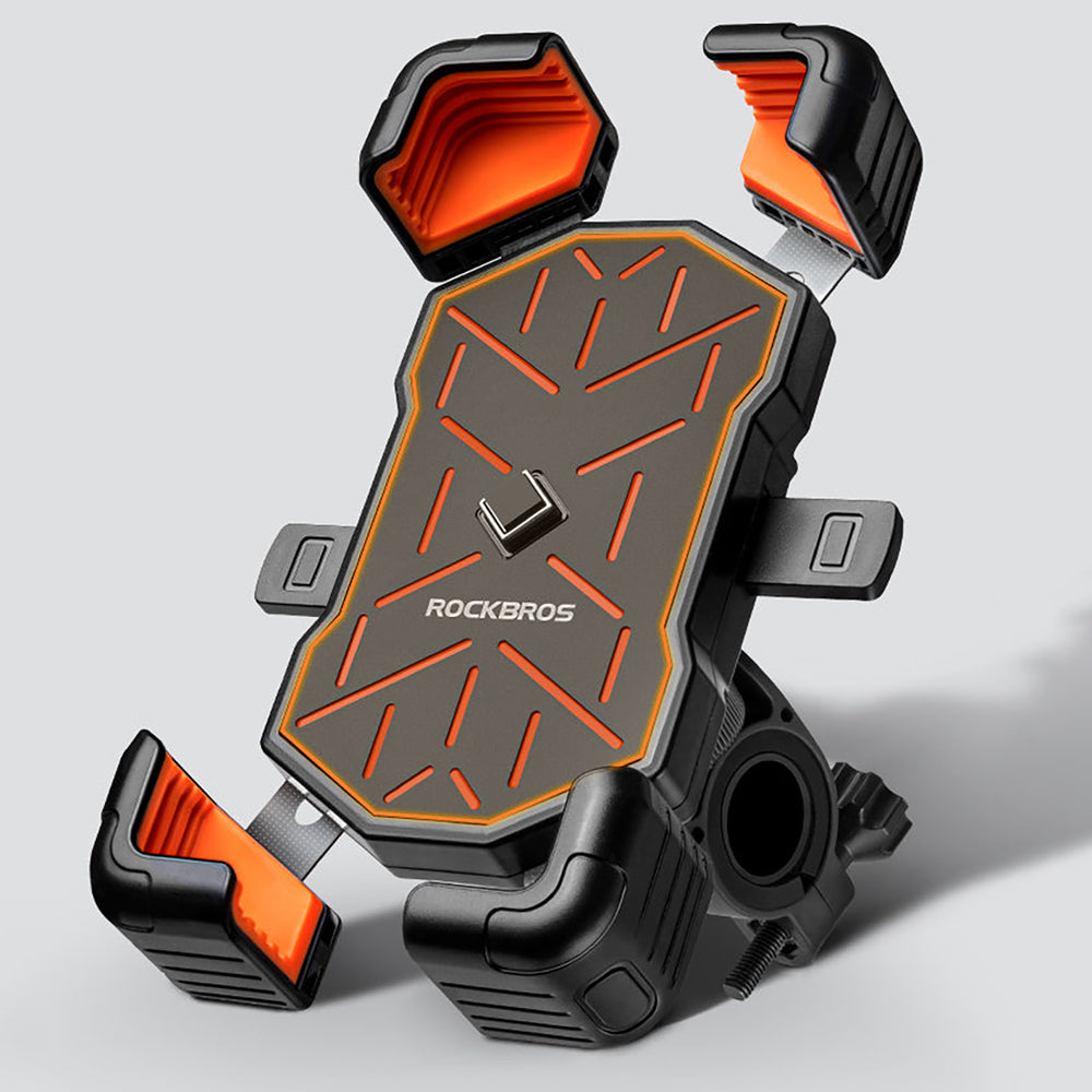 Rockbros HW-117 Handlebar Clamp Phone Holder - Black and Orange