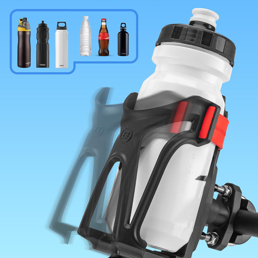 Rockbros 31210029 Motorcycle Bottle Holder - Black and Red