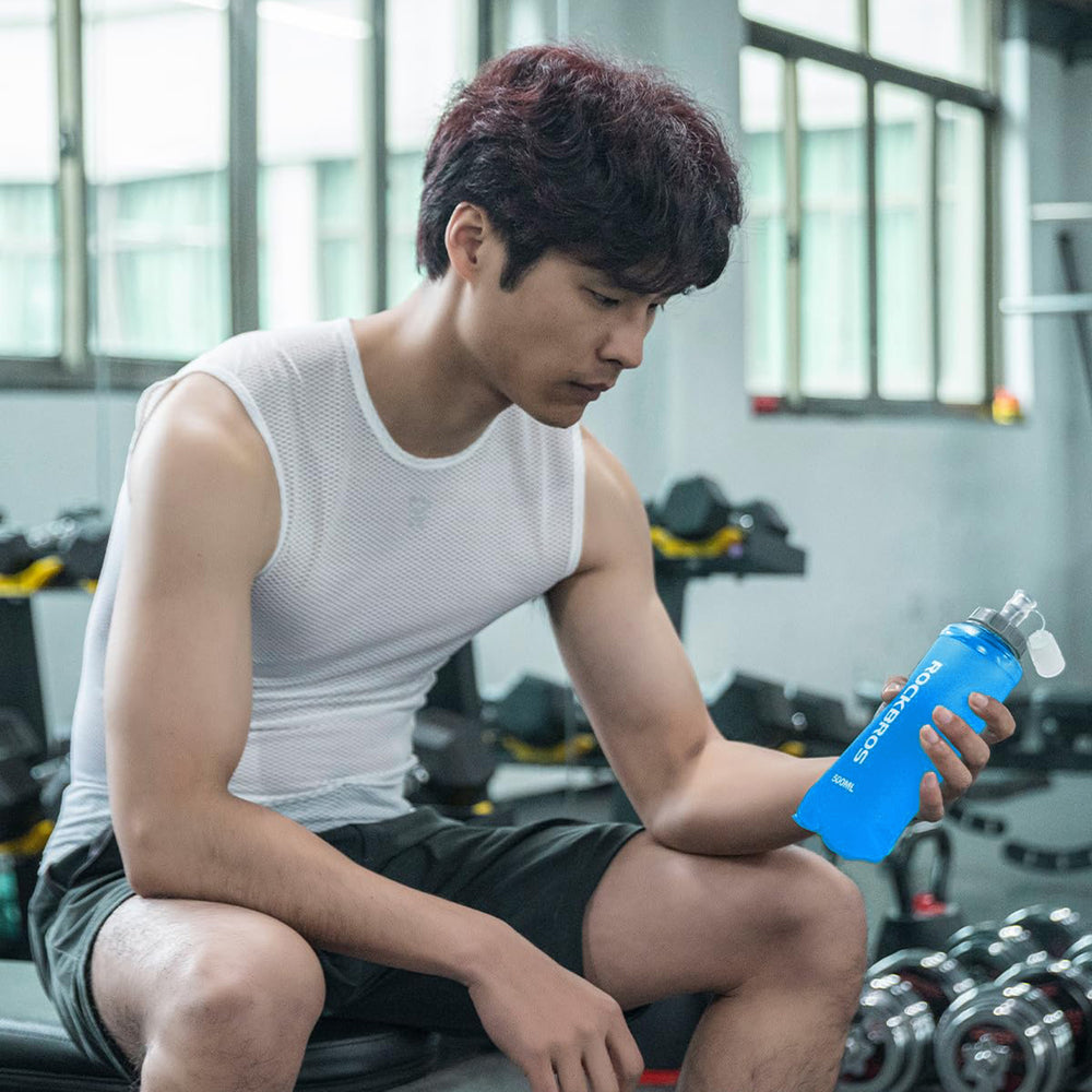 Rockbros 35210027002 soft flask running water bottle 500 ml - blue
