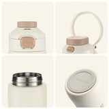 Rockbros S550H-1 700 ml Thermal Bottle with Magnetic Holder and Mounting Strap - Beige