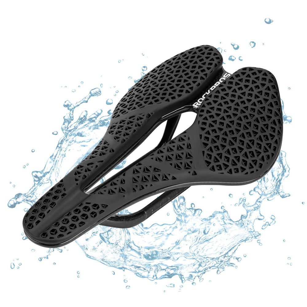 Rockbros LF0214 Anatomical 3D Waterproof Bicycle Saddle - Black