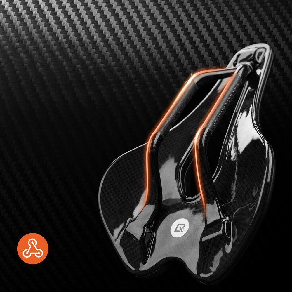 Rockbros LF0214 Anatomical 3D Waterproof Bicycle Saddle - Black
