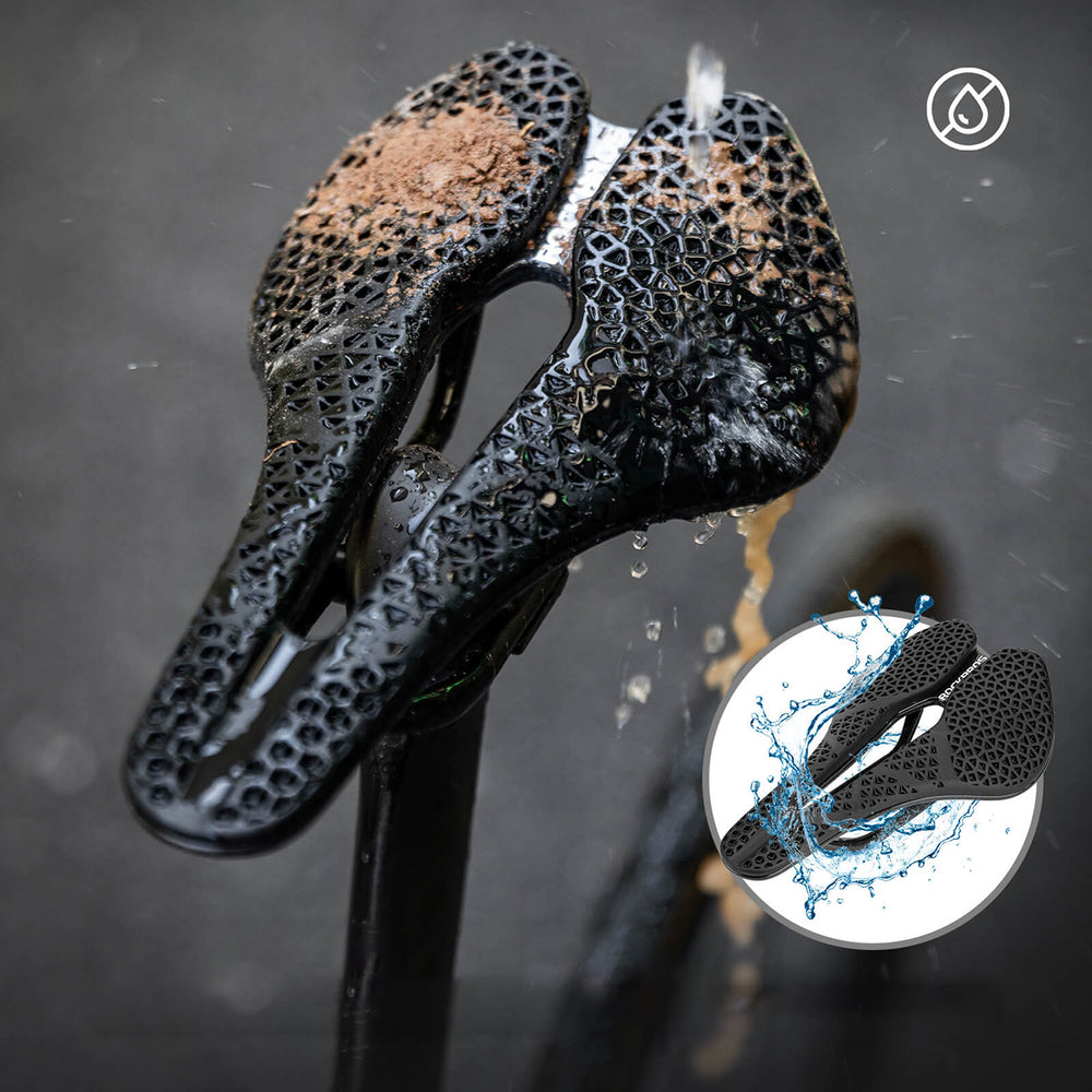 Rockbros LF0214 Anatomical 3D Waterproof Bicycle Saddle - Black
