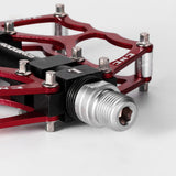 Rockbros JT201012LR 2010-12L Aluminum Platform Bicycle Pedals - Red