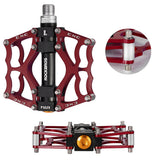 Rockbros JT201012LR 2010-12L Aluminum Platform Bicycle Pedals - Red