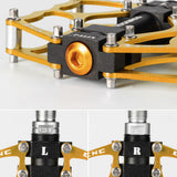 Rockbros JT201012LG 2010-12L Aluminum Platform Bicycle Pedals - Gold