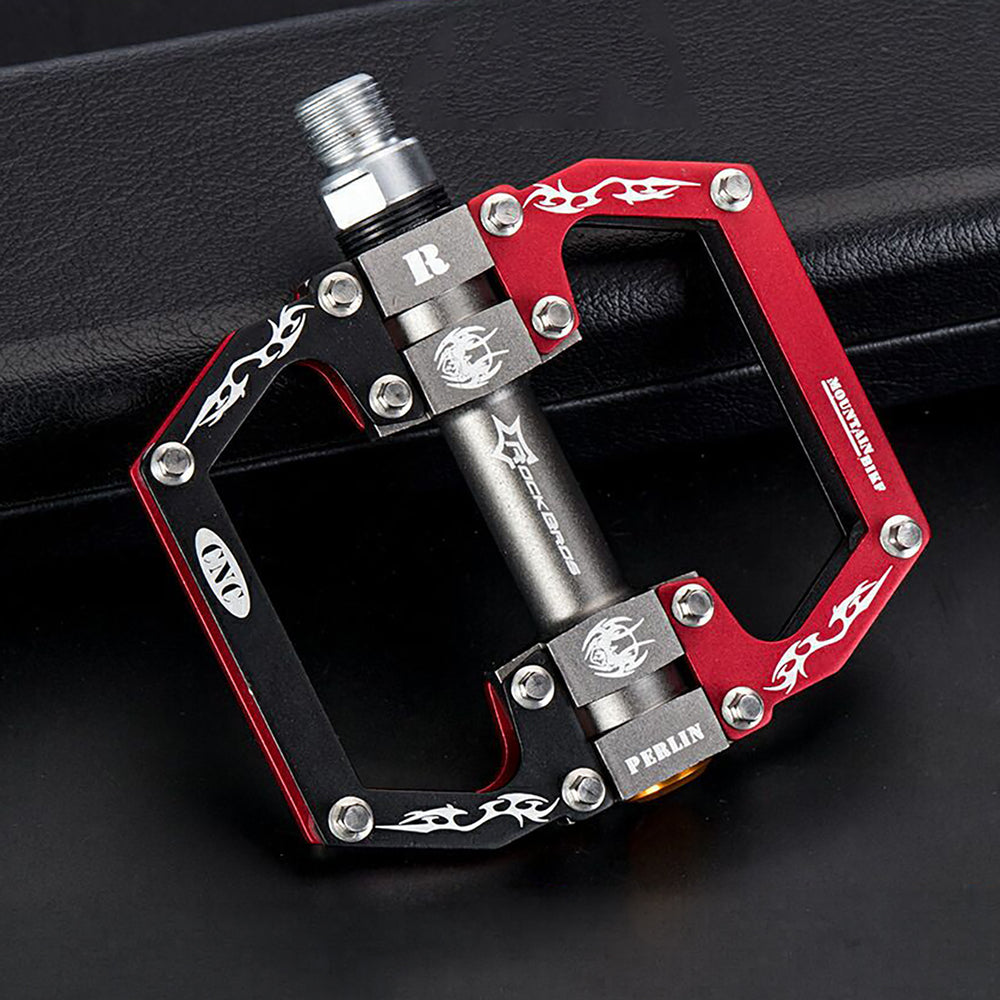Rockbros 2010-12SBKR Aluminum Bicycle Pedals with Sealed Bearings - Black and Red