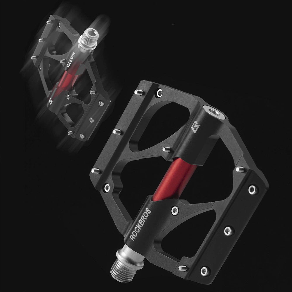 Rockbros 2020-12BBK Platform Aluminum Bicycle Pedals - Black