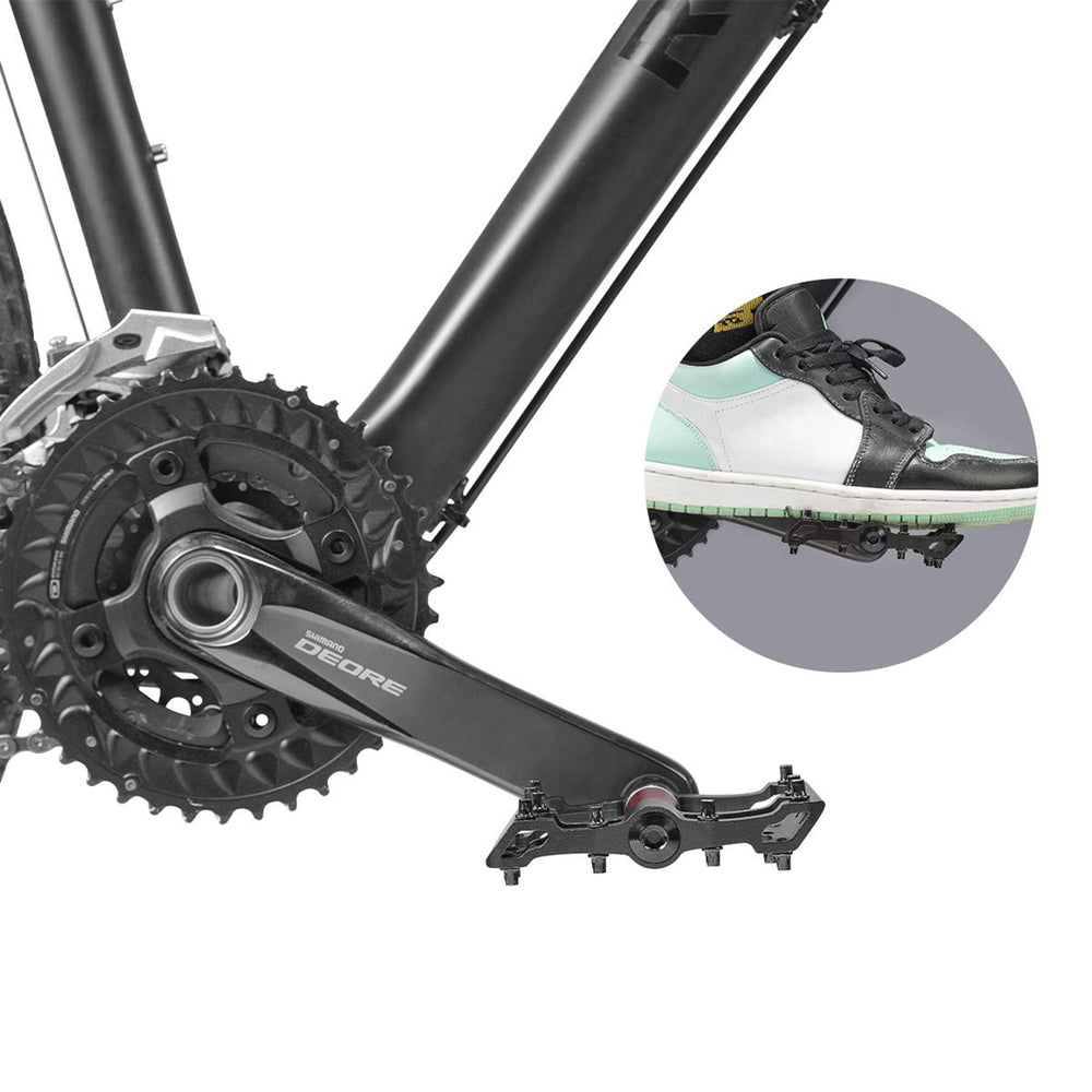 Rockbros 2020-12BBK Platform Aluminum Bicycle Pedals - Black