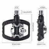 Rockbros PD303 Half-Lock Platform Bicycle Pedals - Black