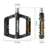 Rockbros BP2501 Reflective Nylon Bicycle Pedals - Black