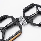 Rockbros C700 Reflective Aluminum Platform Bicycle Pedals - Black