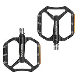 Rockbros C700 Reflective Aluminum Platform Bicycle Pedals - Black