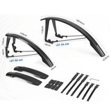 Rockbros FK-892 Off-Road Adjustable Bicycle Fenders - Black