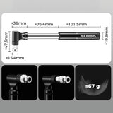 Rockbros JG-PB-11 Tool Kit with Pump and Spoon Patch Multitool - Black