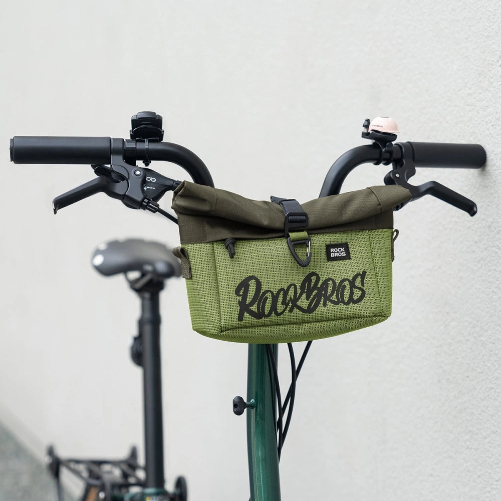 Rockbros W020-1 Foldable Handlebar Bicycle Bag - Green