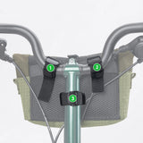 Rockbros W020 Dual-Purpose Front Bag, Bike/Shoulder - Green
