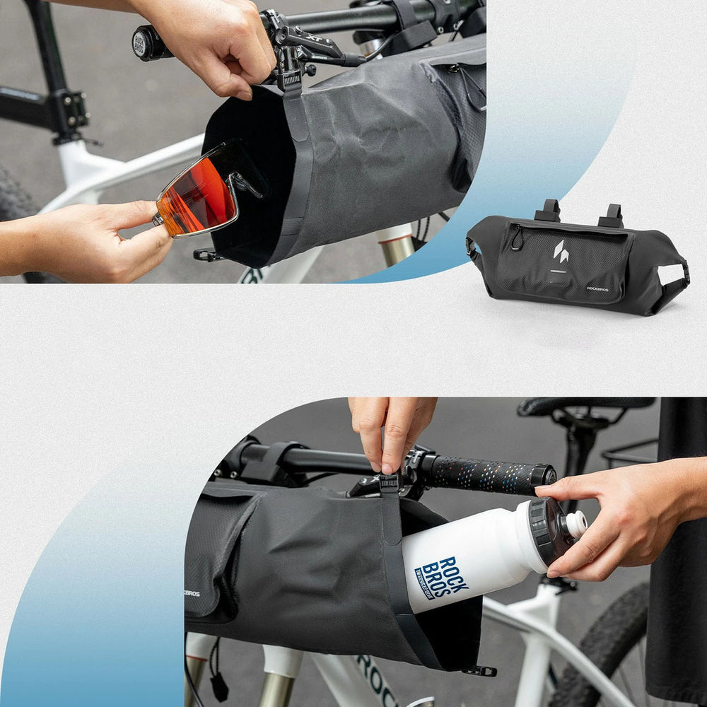 Rockbros AS-154 Waterproof Handlebar Bicycle Bag 8L - Black
