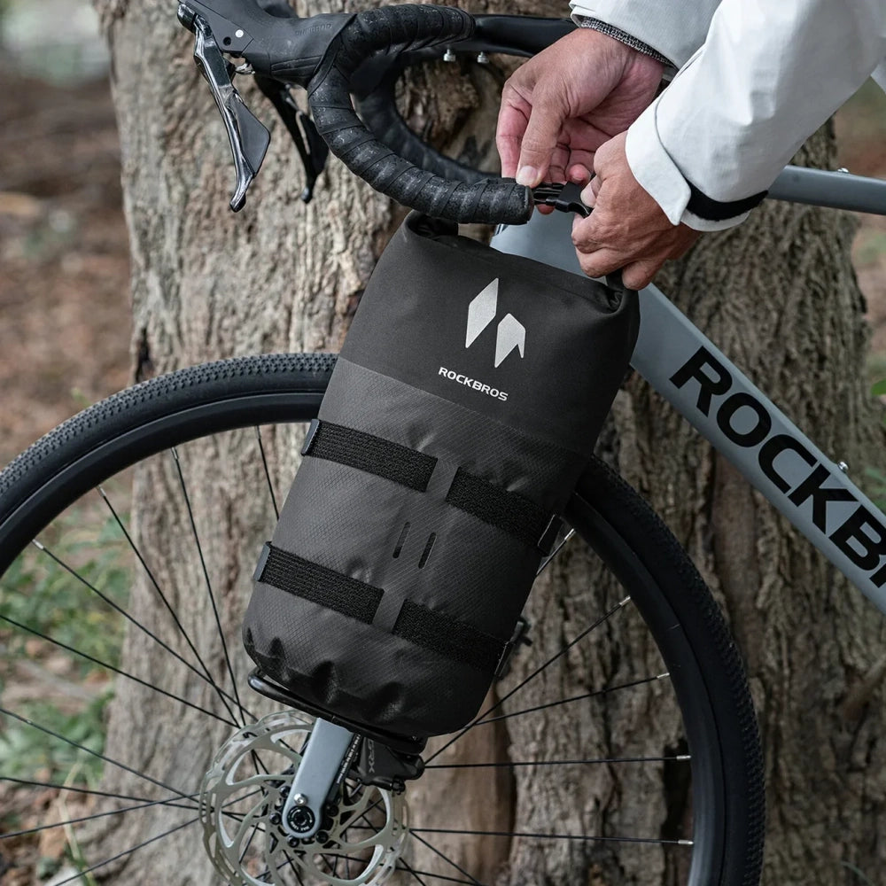 Rockbros AS-156 7l Fork Bag Waterproof Pannier - Black