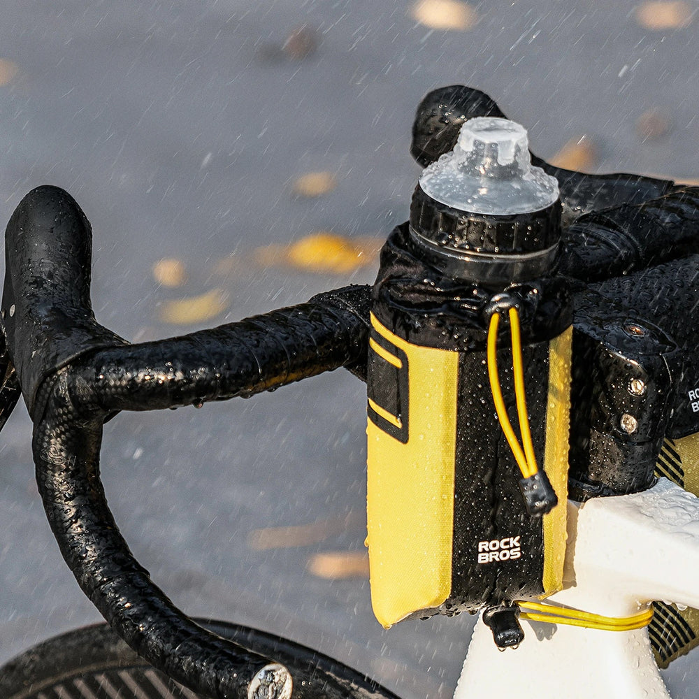 Rockbros AS-162 Waterproof Handlebar Bottle Bag - Yellow