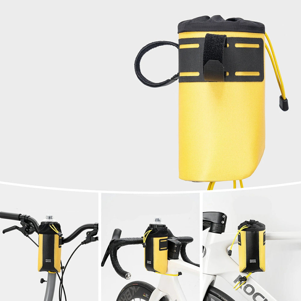 Rockbros AS-162 Waterproof Handlebar Bottle Bag - Yellow