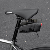 Rockbros AS-141 Lightweight Bicycle Seat Bag with Smart Rear Light - Black