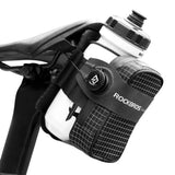 Rockbros P010 0.2L Bike Saddle Bag with 0.6L Bottle Holder - Black
