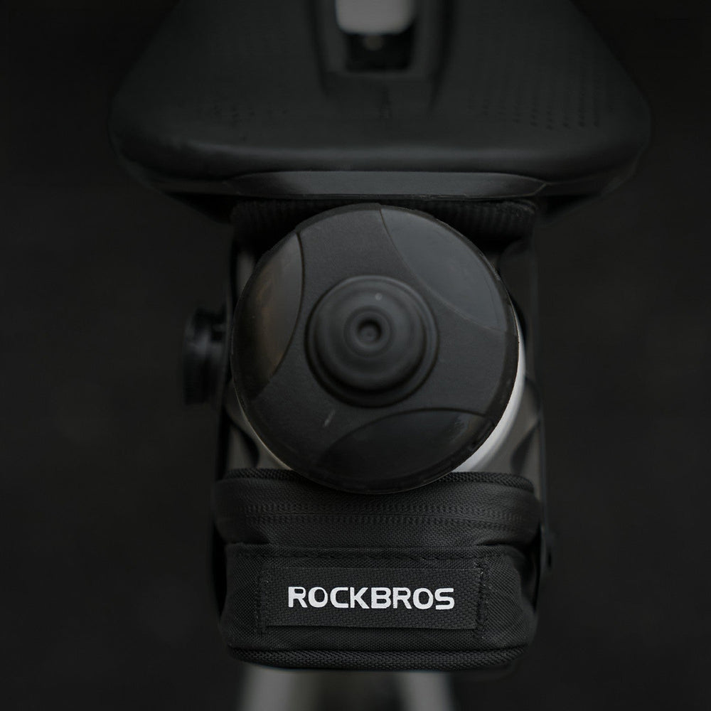 Rockbros P010 multifunktionel sadelpose med flaskeholder - sort