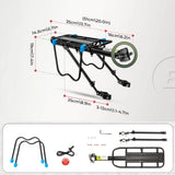 Rockbros Shelves HJ10010 Quick-Mount Bike Rack with Reflector - Black